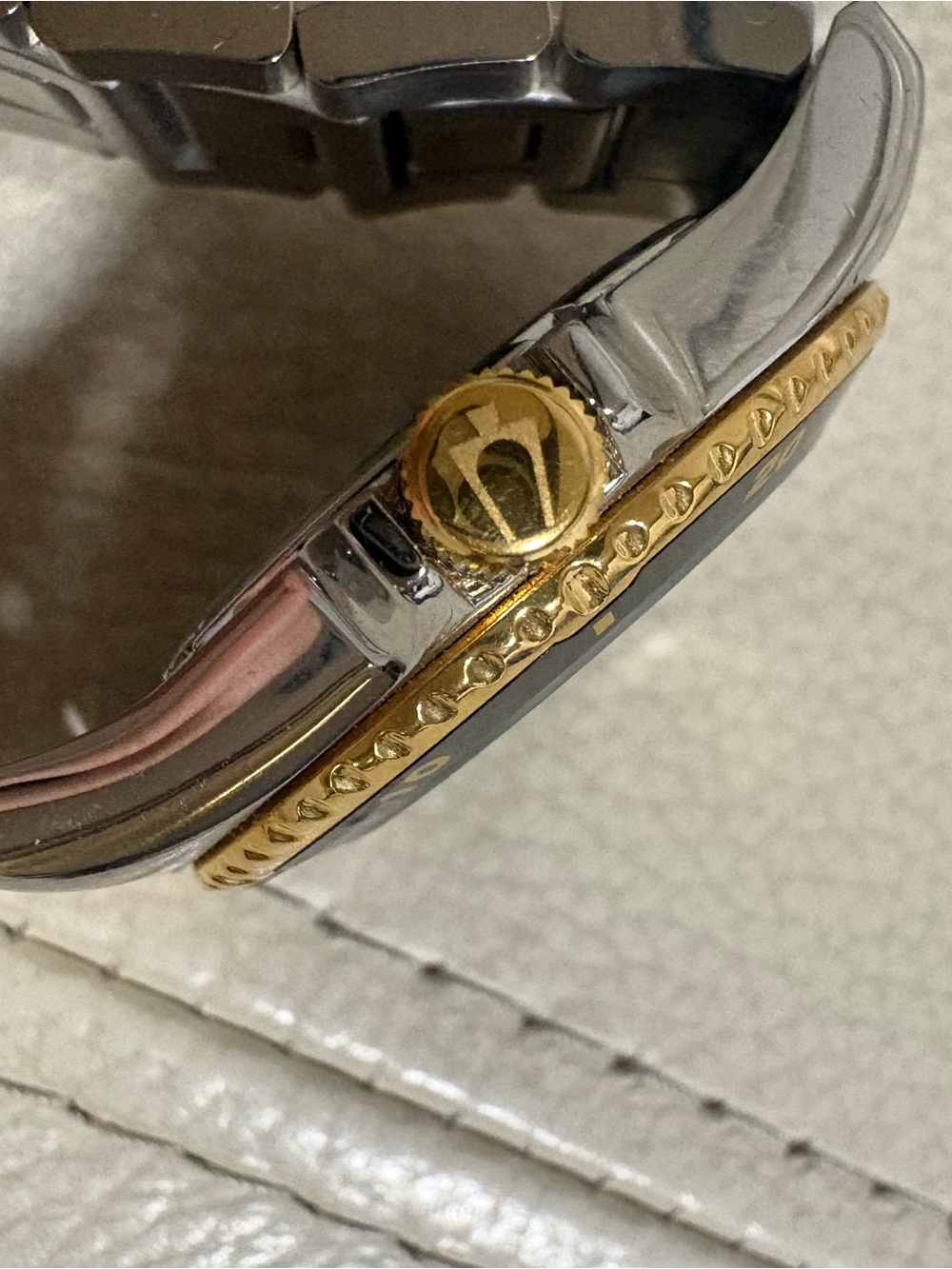 Bulova Two-Tone Gold and Silver Watch with Black Dial - Picture 3 of 10